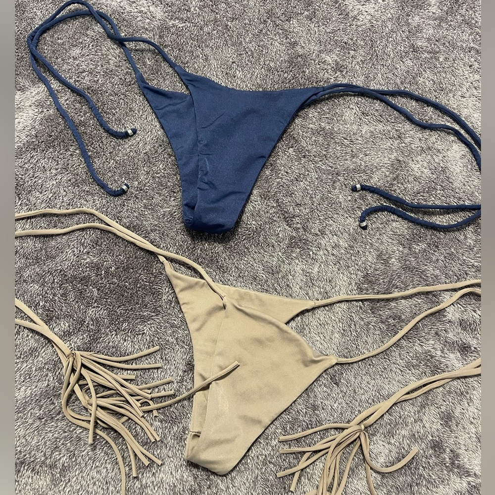 Blue and Grey Bikini Bottoms